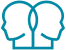 Vector (9) - California Mental Health Abstract vector graphic featuring two interconnected human head profiles, ideal for an AD Landing Page Template.