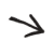 Black left-pointing arrow with a jagged/branched design against a green background, suggesting a directional indicator.